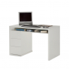 Bureau blanc design moderne avec 3 tiroirs 110x60cm Franklyn Offre