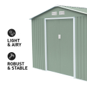 Abri de jardin en tôle galvanisée verte pour outils de jardin Ortisei NATURE 277x191x202cm Offre
