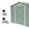 Abri de jardin en tôle galvanisée verte pour outils de jardin Ortisei NATURE 277x191x202cm Offre