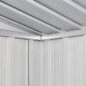 Abri de jardin en tôle galvanisée cabanon gris pour outils Amalfi 143X89x186cm Dimensions