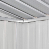 Abri de jardin en tôle galvanisée cabanon gris pour outils Amalfi 143X89x186cm Dimensions