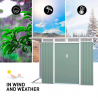 Abri de jardin tôle galvanisée verte pour outils Tyrol NATURE 257X142x184cm Vente