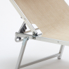 20 transats de plage bains de soleil en aluminium avec pare-soleil Nettuno 