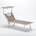2 transats de plage bains de soleil en aluminium Santorini Limited Edition 