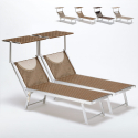 2 transats de plage bains de soleil en aluminium Santorini Limited Edition Choix