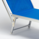 4 transats de plage bain de soleil professionnels en aluminium Santorini 