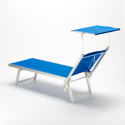 4 transats de plage bain de soleil professionnels en aluminium Santorini 