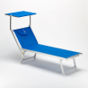 20 transats de plage et jardin bains de soleil en aluminium Santorini 