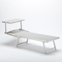 Bain de soleil de jardin transat professionnel en aluminium piscine Italia 