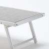 Bain de soleil de jardin transat professionnel en aluminium piscine Italia 