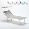Bain de soleil de jardin transat professionnel en aluminium piscine Italia 