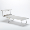 2 Bain de soleil professionnels transat aluminium lits de plage Italia 