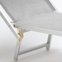 2 Bain de soleil professionnels transat aluminium lits de plage Italia 