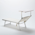 4 Bains de soleil professionnels transats de plage aluminium Italia Choix