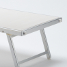 4 Bains de soleil professionnels transats de plage aluminium Italia Dimensions
