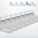 20 Bains de soleil professionnels transats de plage en aluminium Italia 