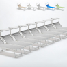 20 Bains de soleil professionnels transats de plage en aluminium Italia 