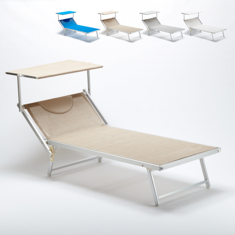 Transat de plage professionnel en aluminium Grande Italia XL Promotion
