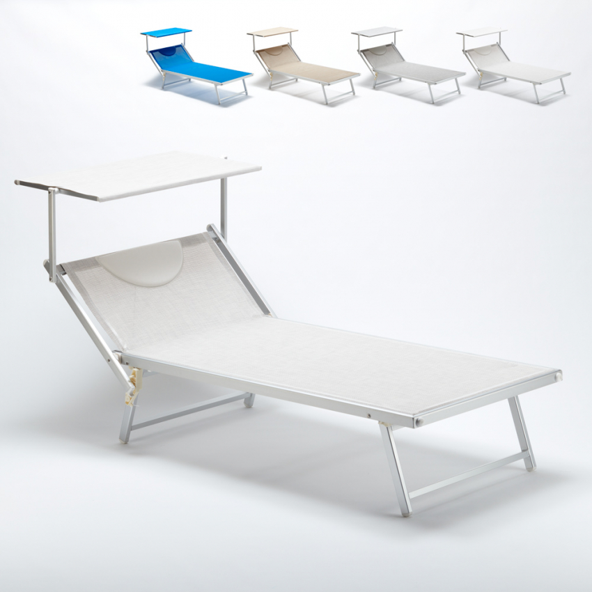 Transat de plage professionnel en aluminium Grande Italia XL Transat de plage professionnel en aluminium Grande Italia XL