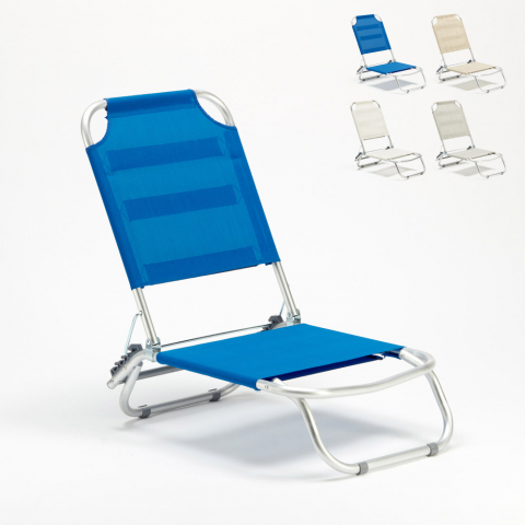 Chaise transat de plage pliante piscine aluminium Tropical