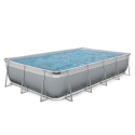 New Plast piscine hors sol rectangulaire 650x265 H125 kit et accessoires gris blanc Futura 650 Offre