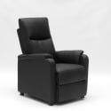 Fauteuil relax inclinable avec repose-pieds en similicuir Giulia Offre