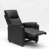 Fauteuil relax inclinable avec repose-pieds en similicuir Giulia Remises