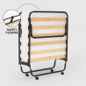 Lit pliant 80x180 avec matelas en microfibre et sommiers à lattes Apollo 