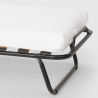 Lit pliant 80x180 avec matelas en microfibre et sommiers à lattes Apollo 