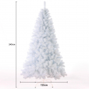 Sapin de Noël blanc 240 cm artificiel écologique 240 cm Zermatt Réductions