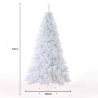 Sapin de Noël blanc 210 cm artificiel et traditionnel Aspen Réductions