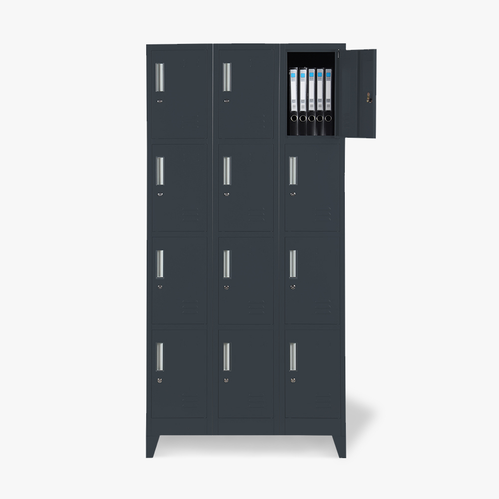 Casiers avec 12 compartiments métalliques 90x45 H190 pour vestiaire verrouillable Krakatoa