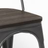 chaise industrielle en bois et acier style Lix pour cuisine et bar steel wood 