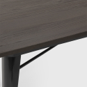 table à manger industrielle 120x60 design Lix métal bois rectangulaire caupona Remises