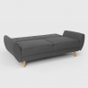 Canapé convertible 3 places clic clac design nordique en tissu Fortaleza 