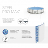Piscine hors-sol Ronde Steel Pro Max 427x84cm en acier Bestway 56595 Dimensions