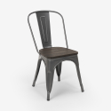 table rectangulaire 120x60 + 4 chaises en acier de style industriel et bois roger Achat