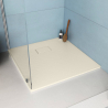 Receveur de douche carré 80x80 en résine pour salle de bain Stone 