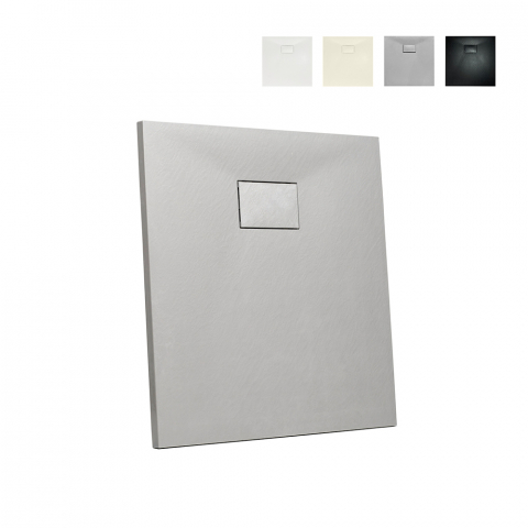 Receveur de douche carré 80x80 en résine pour salle de bain Stone Promotion