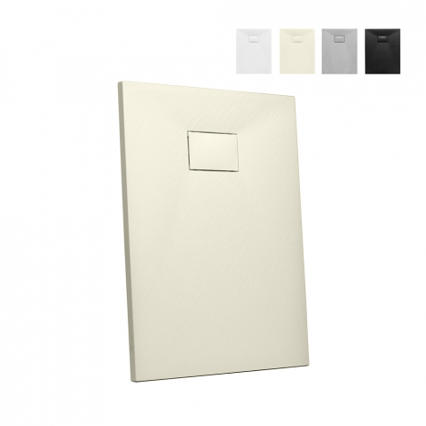 Receveur de douche à l'italienne rectangulaire en résine 100x70 Stone Promotion