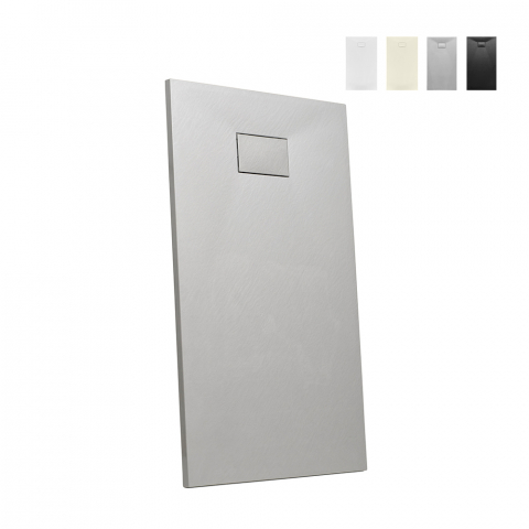 Receveur de douche 120x80 à l'italienne rectangulaire en résine Stone Promotion