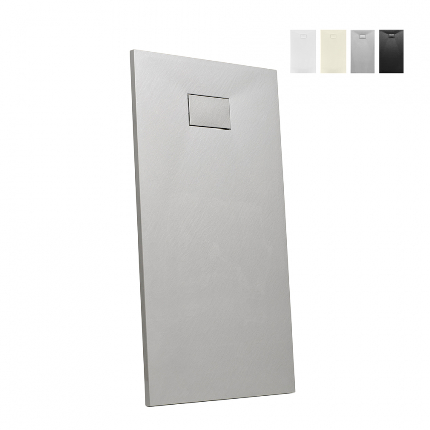 Receveur de douche à l'italienne rectangulaire en résine 160x80 Stone Promotion