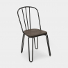 table rectangulaire 120x60 + 4 chaises en bois et acier design industriel magis 