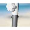 Parasol de plage 240 cm aluminium anti-vent protection UV Roma 