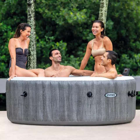 SPA Gonflable Rond 216x71 Bubble Massage Deluxe Intex 28442 Promotion
