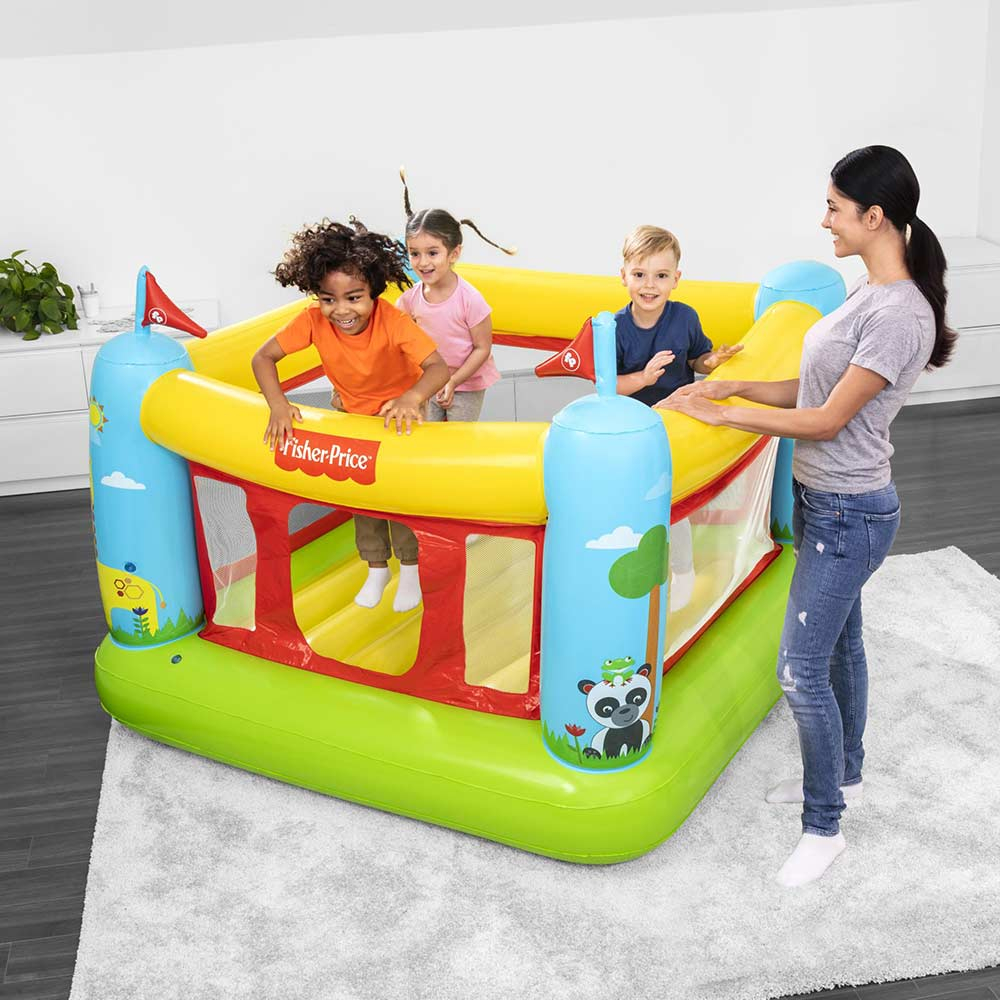 Trampoline gonflable pour enfants Bouncestatic Fisher-Price Bestway 93553