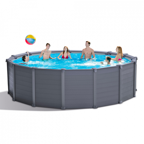 Piscine hors sol graphite ronde 478x124 Intex 26384 ex 26382 Promotion
