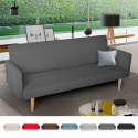 Canapé convertible 3 places clic clac inclinable en tissu design nordique Perla 