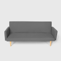 Canapé convertible 3 places clic clac inclinable en tissu design nordique Perla 