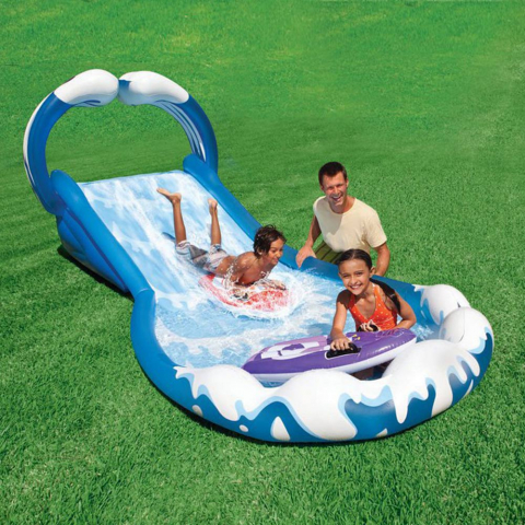 Toboggan Gonflable Piscine Enfants Trampoline Surf 'N Slide Intex 57469 Promotion